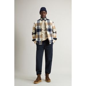 Woolrich heren Alaskan Check-overhemdjack van gerecyclede Italiaanse wolmix Multicolor Grootte L