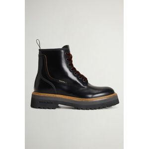 Woolrich dames Main Logger-veterboots van kalfsleer Zwart Grootte 40