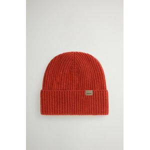 Woolrich Heren Muts van zuivere Merino-scheerwol Rood Grootte L