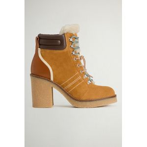 Woolrich dames Landhill enkellaarzen van suède en rundleer Beige Grootte 38