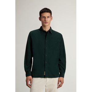 Woolrich heren Overhemd van ribfluweel Groen Grootte L