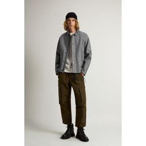 Woolrich heren Garengeverfd jack in drielaagse stof Grey Grootte 3XL