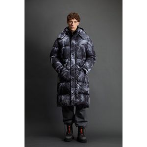 Woolrich heren Lang donsjack van Ripstop-stof by Todd Snyder Grey Grootte L
