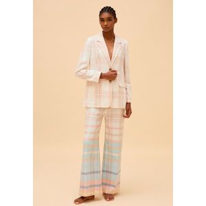 Woolrich Dames Blazer van Manteco-katoenmix met ruitpatroon Multicolor Grootte M