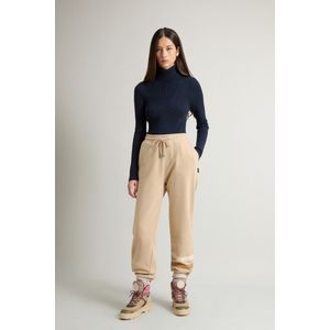 Woolrich Dames Broek van sweatstof van zuiver katoen met gestreept detail Beige Grootte S