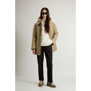 Woolrich dames Arctic Parka in Ramar Cloth Beige Grootte L