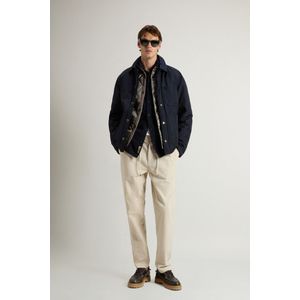 Woolrich heren Gewatteerd overshirt van gerecycled CORDURA-nylon Blauw Grootte 3XL