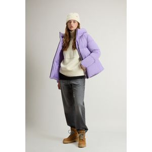 Woolrich dames Cloud-donsjack van elastisch nylon met matte afwerking Lila Grootte L