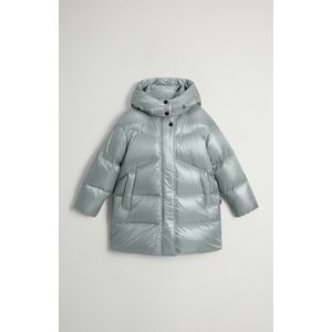 Woolrich Aliquippa-donsjack voor meisjes van glanzend nylon Blauw Grootte 10