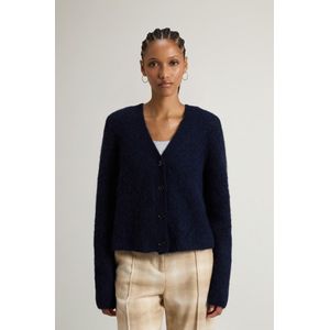 Woolrich dames Vest van alpaca- en achteraf geverfde wolmix Blauw Grootte L