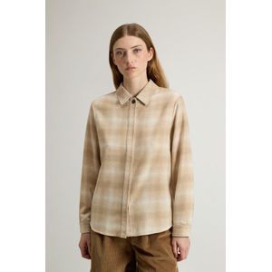 Woolrich dames Overhemd van Italiaanse wolmix Beige Grootte L