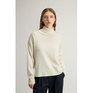 Woolrich dames Coltrui van een mix van scheerwol en kasjmier Wit Grootte S