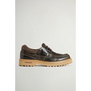 Woolrich heren Rock loafers van suède Zwart Grootte 40