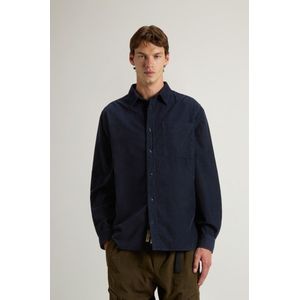 Woolrich heren Overhemd van ribfluweel Blauw Grootte 3XL