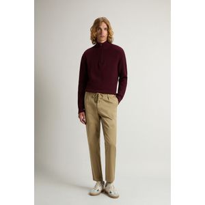 Woolrich heren Milton-broek van keperstof van stretchkatoen Beige Grootte L