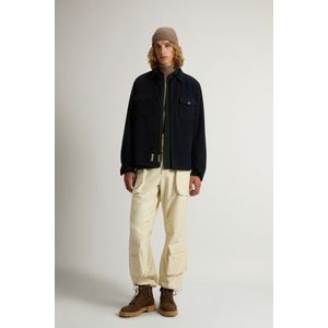 Woolrich heren Overhemdjack van wolmix met geruit patroon Blauw Grootte 3XL