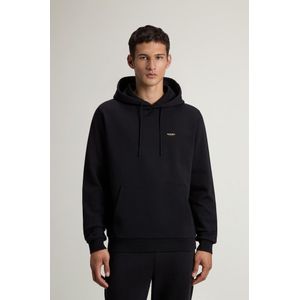 Woolrich heren Hoodie van katoenen interlockmix Zwart Grootte 3XL