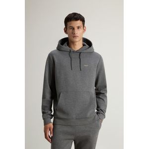 Woolrich heren Hoodie van katoenen interlockmix Grey Grootte M