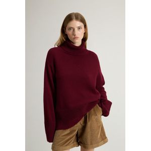 Woolrich dames Coltrui van zuivere wol Bordeauxrood Grootte L