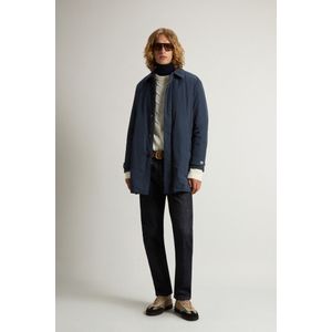 Woolrich heren Achteraf geverfde mantel van Peached Urban Touch Blauw Grootte 3XL