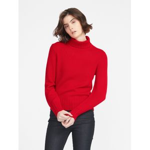 Coltrui 100% kasjmier model Bernadette Van Peter Hahn Cashmere rood