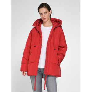 Gewatteerd jack capuchon Van White Label rood