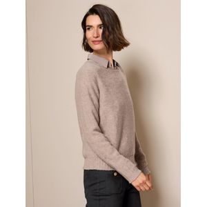 Trui ronde hals Van Peter Hahn beige