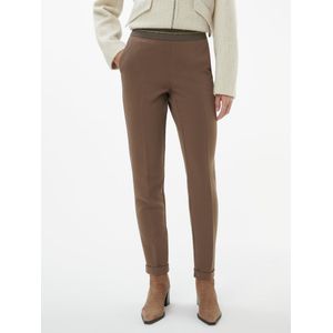 Enkellange broek pasvorm Regular Fit Van Fadenmeister Berlin beige