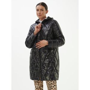 Doorgestikte mantel Van Emilia Lay zwart