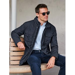 Jas 100% katoen staande kraag Van Louis Sayn blauw