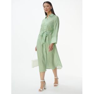 Jurk 3/4 mouwen Van Anna Aura groen