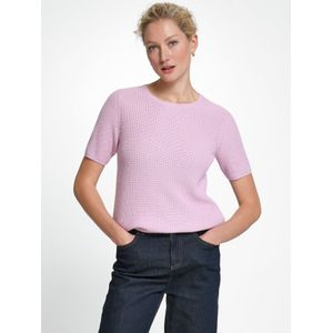 Trui zijde en kasjmier ronde hals Van include roze