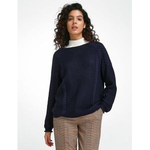 Trui ronde hals 100% katoen Van Peter Hahn blauw