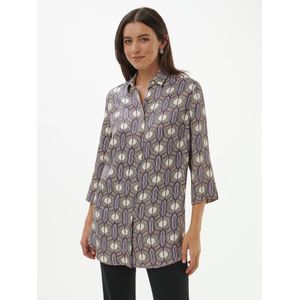 Lange blouse 3/4-mouwen Van Anna Aura wit