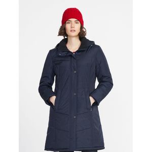 Doorgestikte lange jas Van Peter Hahn blauw