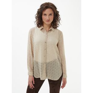 Blouse lange mouwen Van Peter Hahn beige