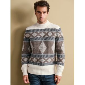 Dikke gebreide trui Van Bugatti beige