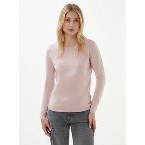 Trui scheerwol en kasjmier ronde hals Van Peter Hahn roze