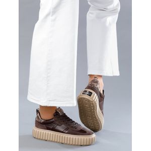 Plateausneakers Zap Van Kennel & Schmenger bruin
