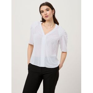 Blouse 1/2 mouwen Van Uta Raasch wit