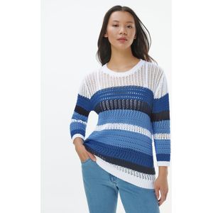 Trui ronde hals en 3/4 mouwen Van Anna Aura wit