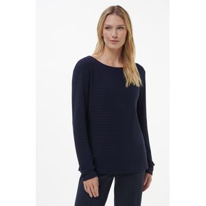 Jersey shirt boothals Van BASLER blauw