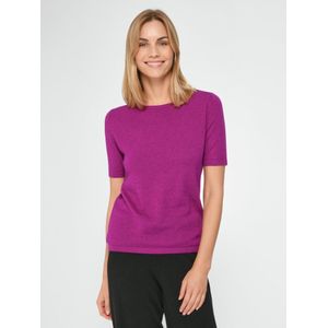 Trui ronde hals en korte mouwen Van Peter Hahn pink