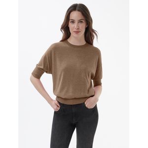 Trui ronde hals Van Peter Hahn bruin