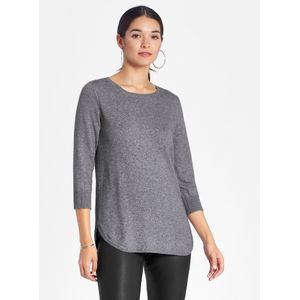 Trui ronde hals en 3/4-mouwen Van Peter Hahn grijs