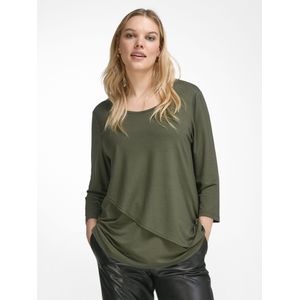 Shirt 3/4-mouwen en dubbele voorkant Van Anna Aura groen