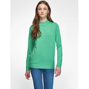 Trui staande kraag, model Gudrun Van Peter Hahn groen