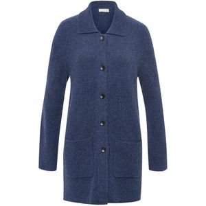 Lang vest in kasjmiermix Van include blauw
