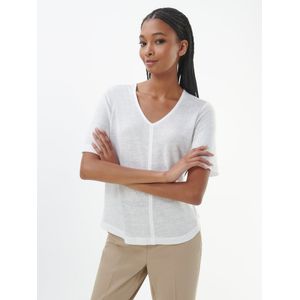 Shirt V-hals Van Peter Hahn wit