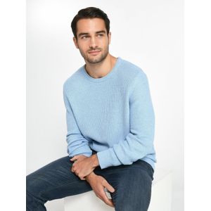 Trui 100% katoen ronde hals Van Louis Sayn blauw